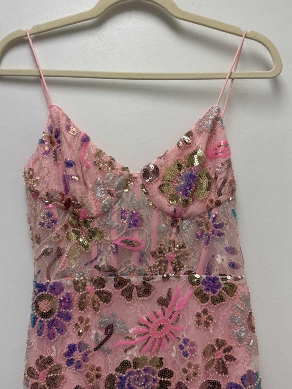 Mac Duggal Size 2 Pink 68718 Sequin Beaded Sleeveless Formal Gown Dress NWT Prom - Picture 6 of 12